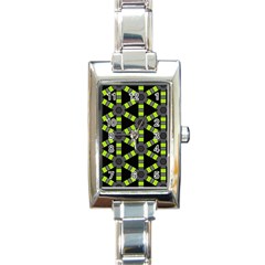 Backgrounds Green Grey Lines Rectangle Italian Charm Watch by HermanTelo