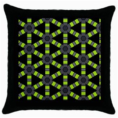 Backgrounds Green Grey Lines Throw Pillow Case (black) by HermanTelo