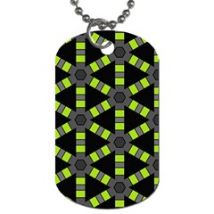 Backgrounds Green Grey Lines Dog Tag (two Sides)