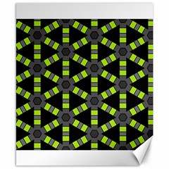 Backgrounds Green Grey Lines Canvas 8  X 10  by HermanTelo