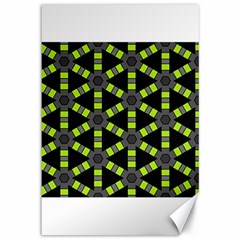 Backgrounds Green Grey Lines Canvas 12  X 18  by HermanTelo