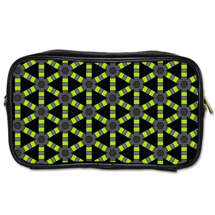 Backgrounds Green Grey Lines Toiletries Bag (One Side)