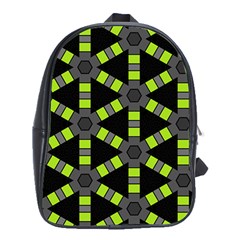 Backgrounds Green Grey Lines School Bag (xl)