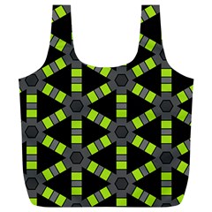 Backgrounds Green Grey Lines Full Print Recycle Bag (xl)