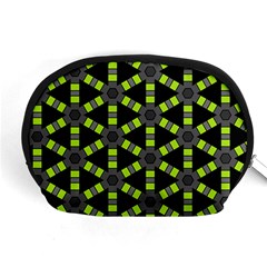 Backgrounds Green Grey Lines Accessory Pouch (medium)