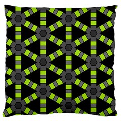 Backgrounds Green Grey Lines Large Flano Cushion Case (two Sides) by HermanTelo