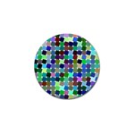 Geometric Background Colorful Golf Ball Marker Front