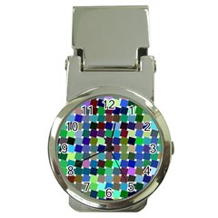 Geometric Background Colorful Money Clip Watches