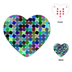 Geometric Background Colorful Playing Cards Single Design (heart)