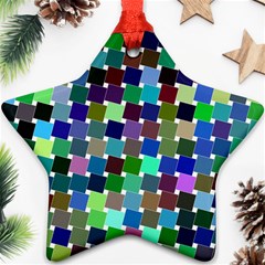 Geometric Background Colorful Star Ornament (two Sides)