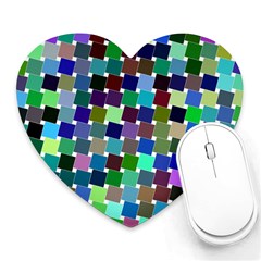 Geometric Background Colorful Heart Mousepads