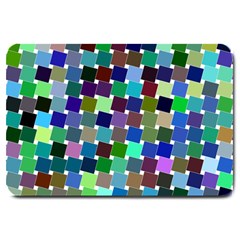 Geometric Background Colorful Large Doormat  by HermanTelo