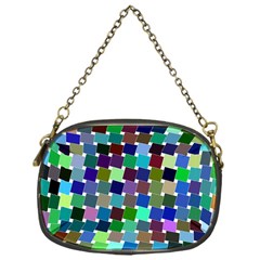 Geometric Background Colorful Chain Purse (one Side)