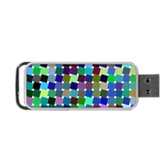 Geometric Background Colorful Portable Usb Flash (one Side) by HermanTelo