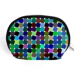 Geometric Background Colorful Accessory Pouch (medium) by HermanTelo