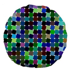 Geometric Background Colorful Large 18  Premium Flano Round Cushions