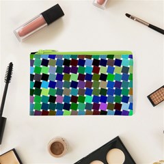 Geometric Background Colorful Cosmetic Bag (xs)