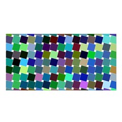 Geometric Background Colorful Satin Shawl