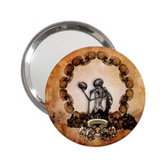 Awesome Skeleton With Skulls 2.25  Handbag Mirrors