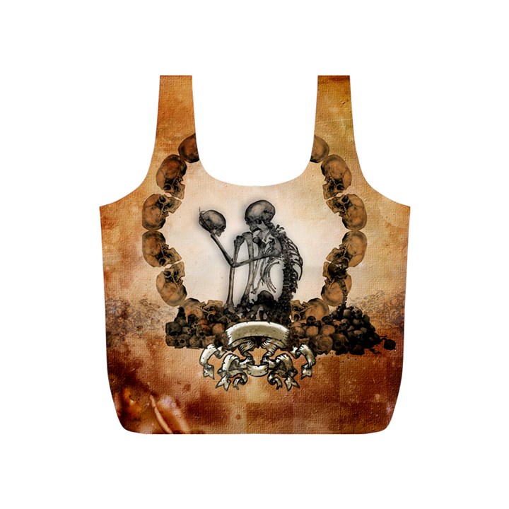 Awesome Skeleton With Skulls Full Print Recycle Bag (S)