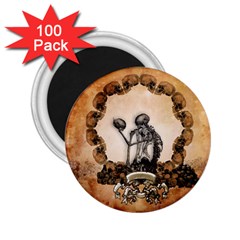 Awesome Skeleton With Skulls 2.25  Magnets (100 pack) 