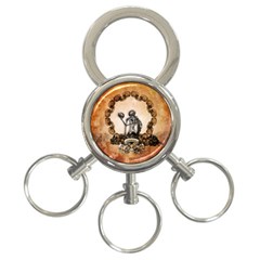 Awesome Skeleton With Skulls 3-ring Key Chain by FantasyWorld7