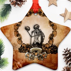 Awesome Skeleton With Skulls Star Ornament (Two Sides)