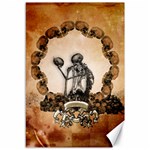 Awesome Skeleton With Skulls Canvas 12  x 18  11.88 x17.36  Canvas - 1