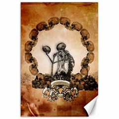 Awesome Skeleton With Skulls Canvas 20  x 30 