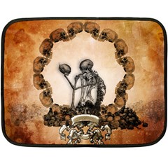 Awesome Skeleton With Skulls Fleece Blanket (Mini)