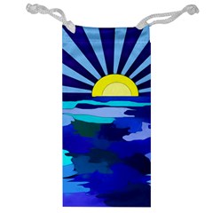 Sunset On The Lake Jewelry Bag by bloomingvinedesign