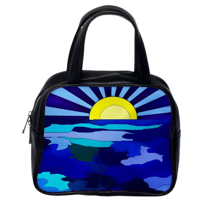 Sunset on The Lake Classic Handbag (One Side)