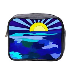 Sunset On The Lake Mini Toiletries Bag (two Sides) by bloomingvinedesign