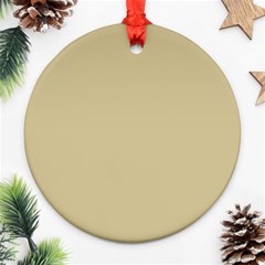 Cream Round Ornament (two Sides) by designsbyamerianna