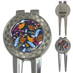 Colorful birds in nature 3-in-1 Golf Divots Front