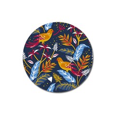 Colorful Birds In Nature Magnet 3  (round) by Sobalvarro