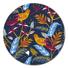 Colorful Birds In Nature Magnet 5  (round) by Sobalvarro