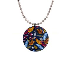 Colorful Birds In Nature 1  Button Necklace by Sobalvarro