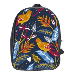 Colorful Birds In Nature School Bag (xl) by Sobalvarro