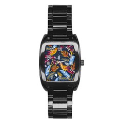 Colorful Birds In Nature Stainless Steel Barrel Watch by Sobalvarro