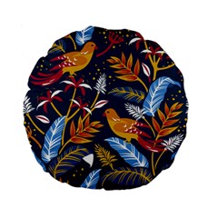 Colorful Birds In Nature Standard 15  Premium Flano Round Cushions by Sobalvarro