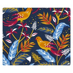 Colorful Birds In Nature Double Sided Flano Blanket (small)  by Sobalvarro