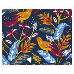 Colorful Birds In Nature Double Sided Flano Blanket (medium)  by Sobalvarro