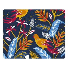 Colorful Birds In Nature Double Sided Flano Blanket (large)  by Sobalvarro