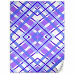 Geometric Plaid Purple Blue Canvas 36  X 48  by Mariart