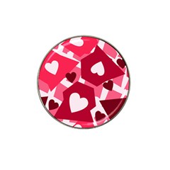 Pink Hearts Pattern Love Shape Hat Clip Ball Marker (10 Pack) by Bajindul