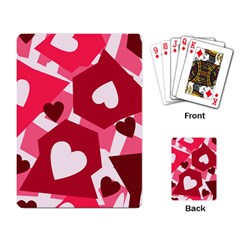 Pink Hearts Pattern Love Shape Playing Cards Single Design (Rectangle)