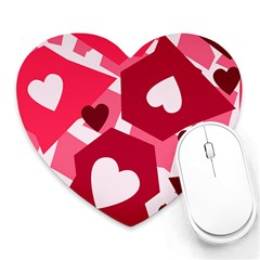 Pink Hearts Pattern Love Shape Heart Mousepads