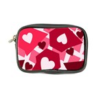 Pink Hearts Pattern Love Shape Coin Purse Front