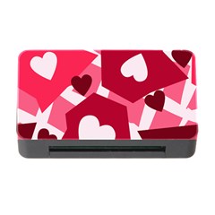 Pink Hearts Pattern Love Shape Memory Card Reader With Cf by Bajindul